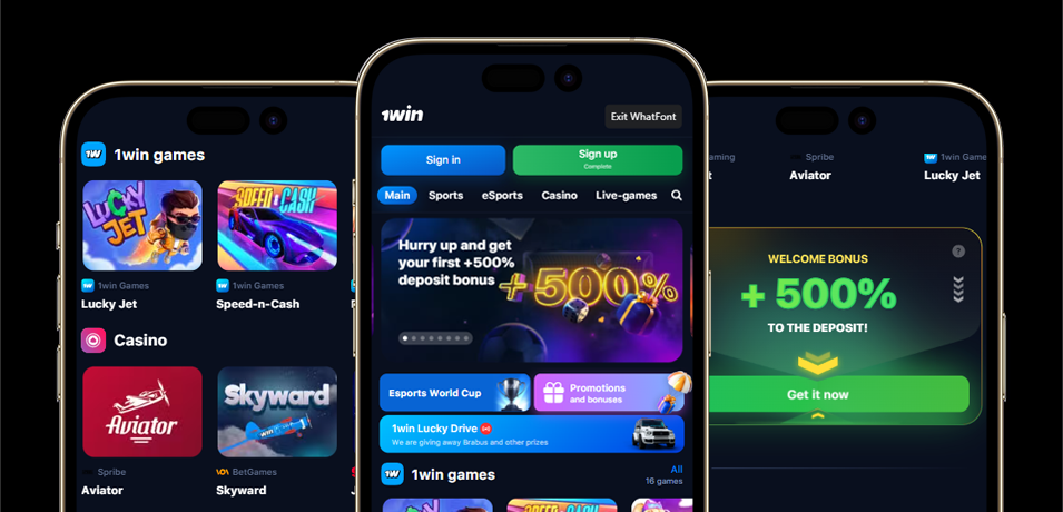 1Win Casino Mobile platform Baner