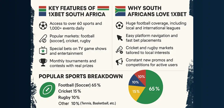 1xBet Sportsbook offer South Africans Infographic