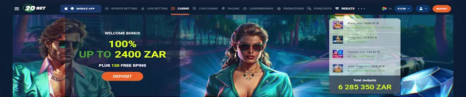 20Bet Sportsbook Bonuses and Promotions Screenshot