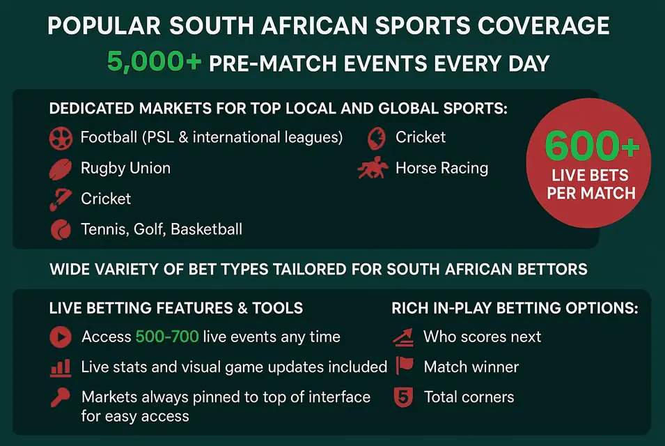 22Bet Sportsbook Betting Markets and Odds Analysis Infographic