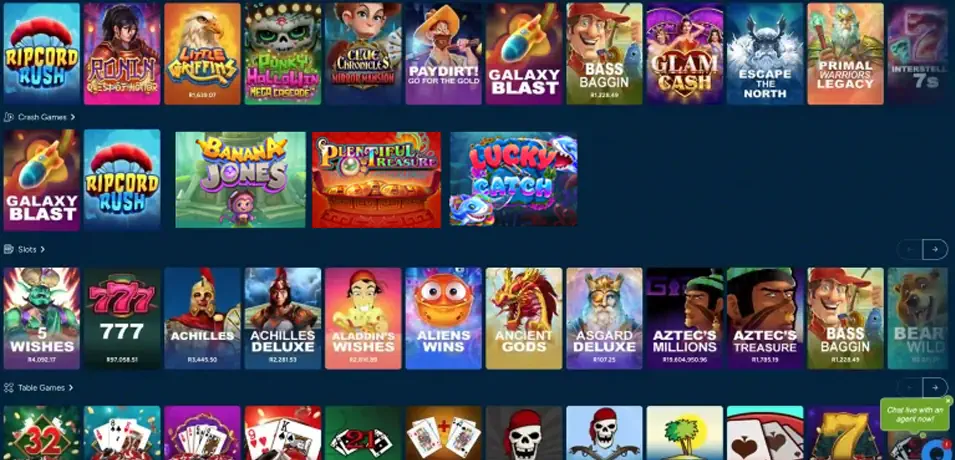 African Grand Casino Games Screenshot