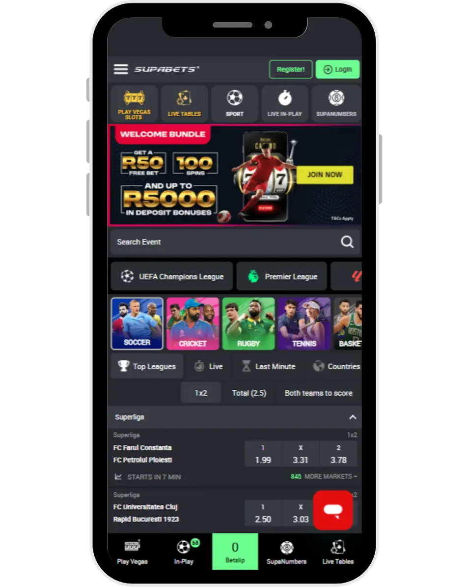 App Supabets – Excellent welcome bonuses Screenshot