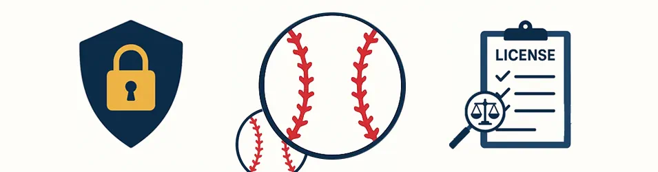 Baseball Betting sites Security and Licensing Banner