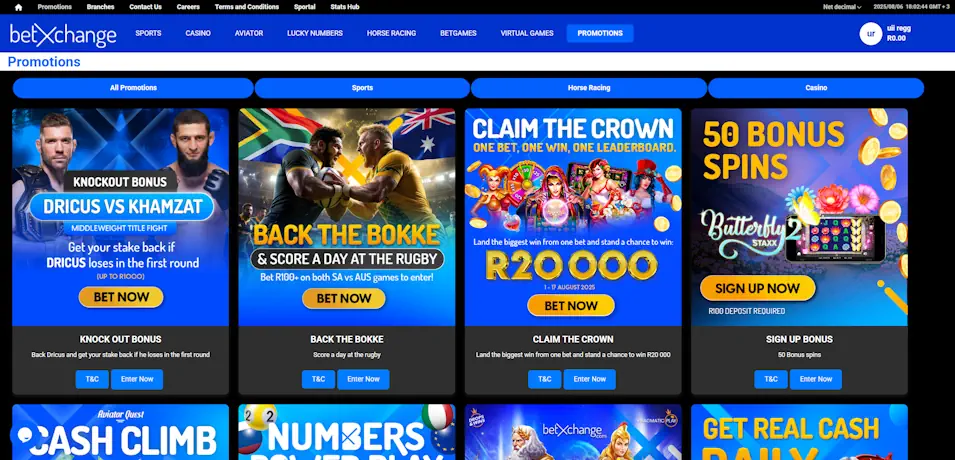 BetXchange Sportsbook Bonuses & Promotions in SA Screenshot