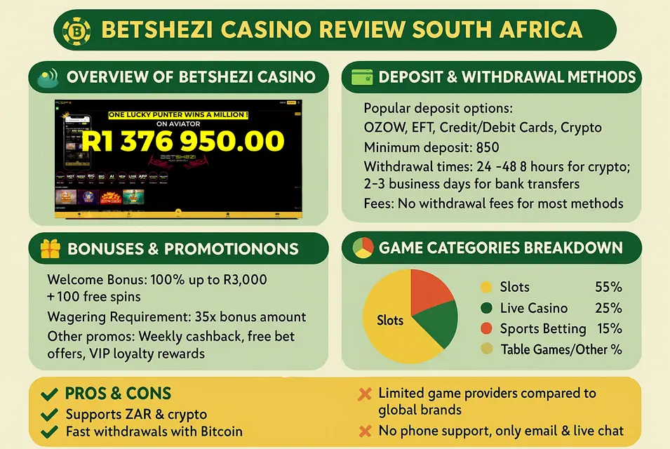 Betshezi Casino Rewiew Infographic