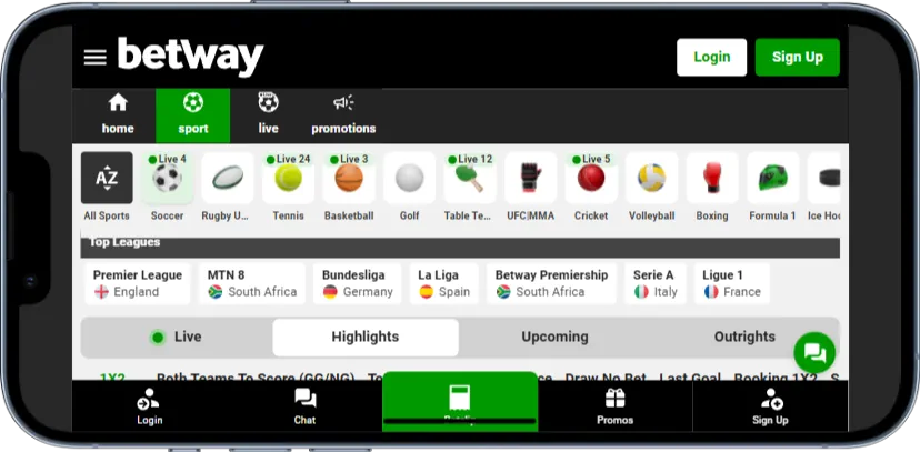 Betway Mobile Screenshot