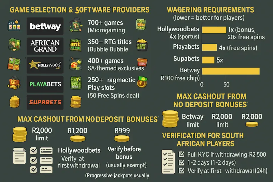 Detailed Comparison of the Top 5 Casinos Infographic