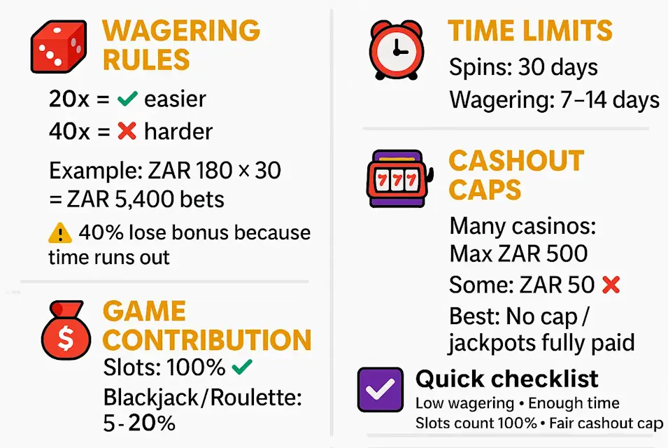 Navigating Bonus Terms and Wagering Requirements Infographic