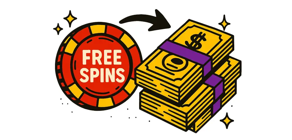 Converting Free Spins into Real Money Banner