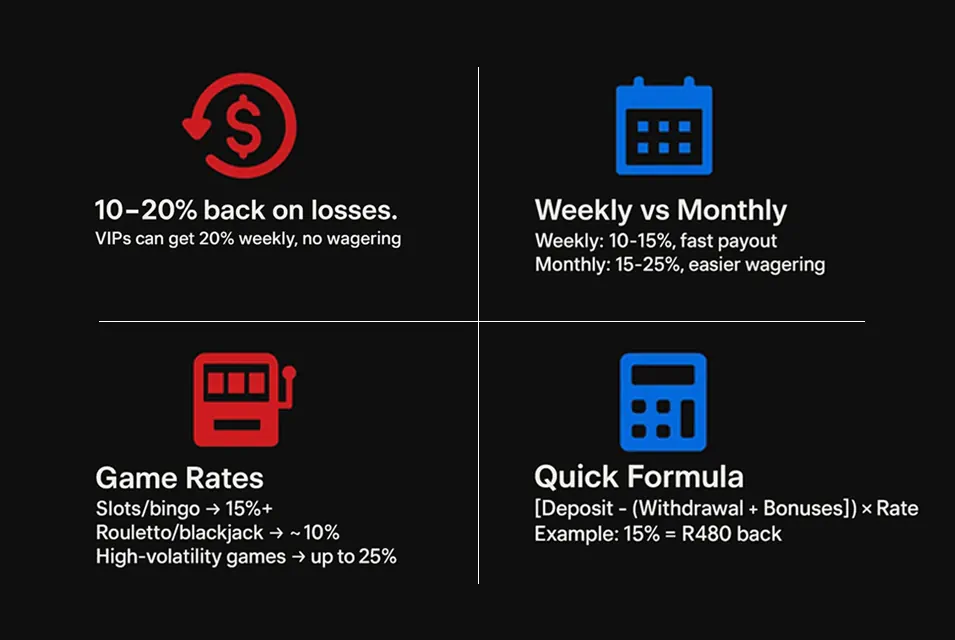 Cashback Casino Offers SA: Risk Reduction Strategies Infographic