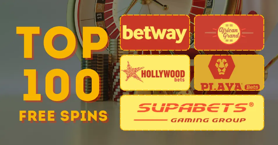 Top 5 SA Casinos Offering 100 Free Spins No Deposit Banner