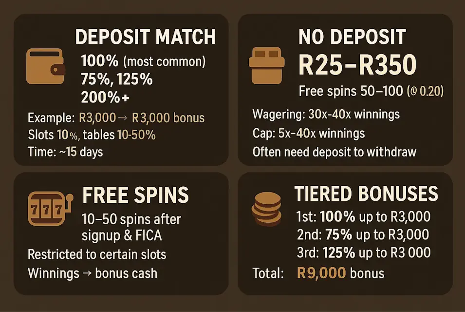 Types of Welcome Bonus Casino Promotions Infographic