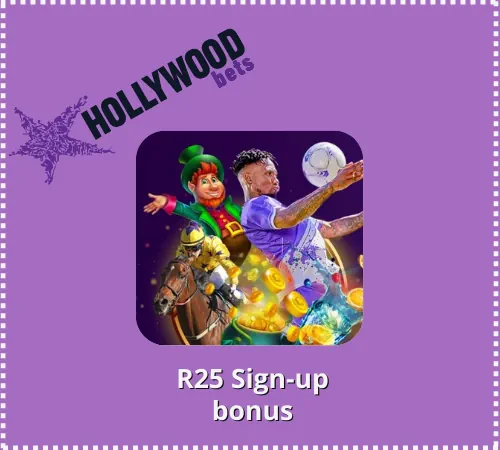 Hollywoodbets Casino R25 Sign-up bonus Banner