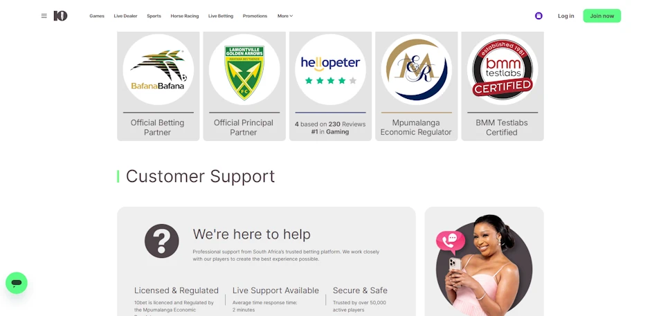 10bet About Casino Screenshot