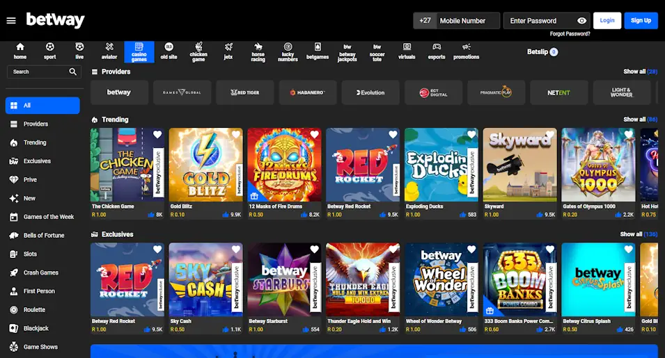 Betway Games Screenshot