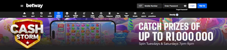 Betway Webpage Screenshot