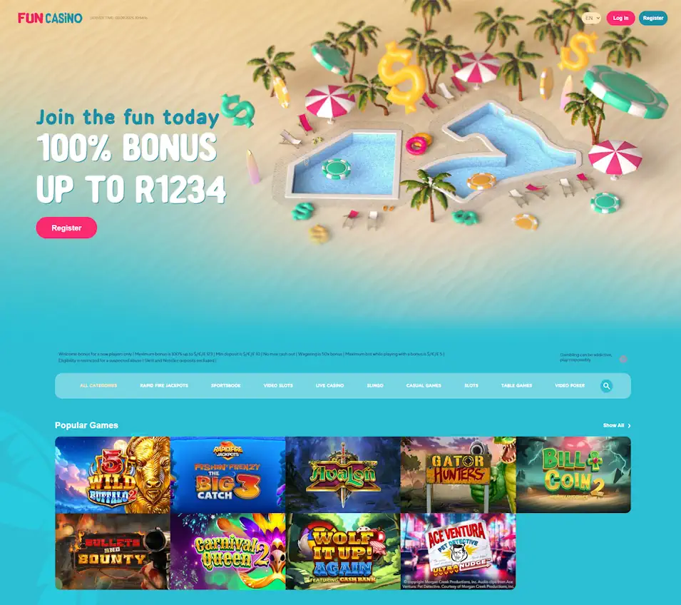 Fun Deposit Method Fun Casino Screenshot