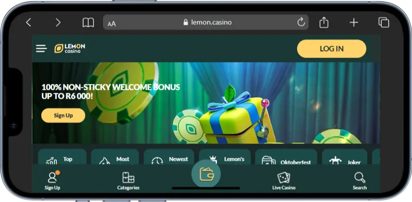 Lemon Mobile Screenshot
