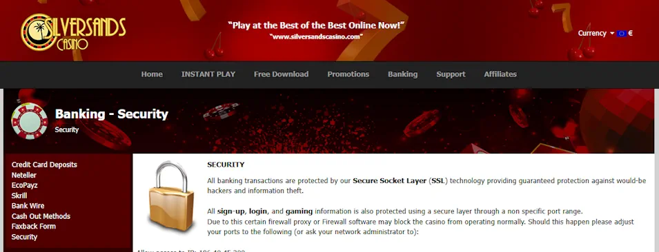 Silversands Security Screenshot