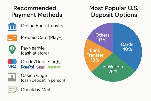 How to Deposit and Withdraw Funds Casino Infographic