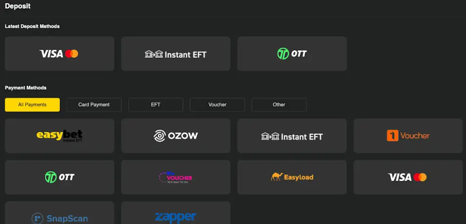 easybet Depositing and Withdrawing on Easybet