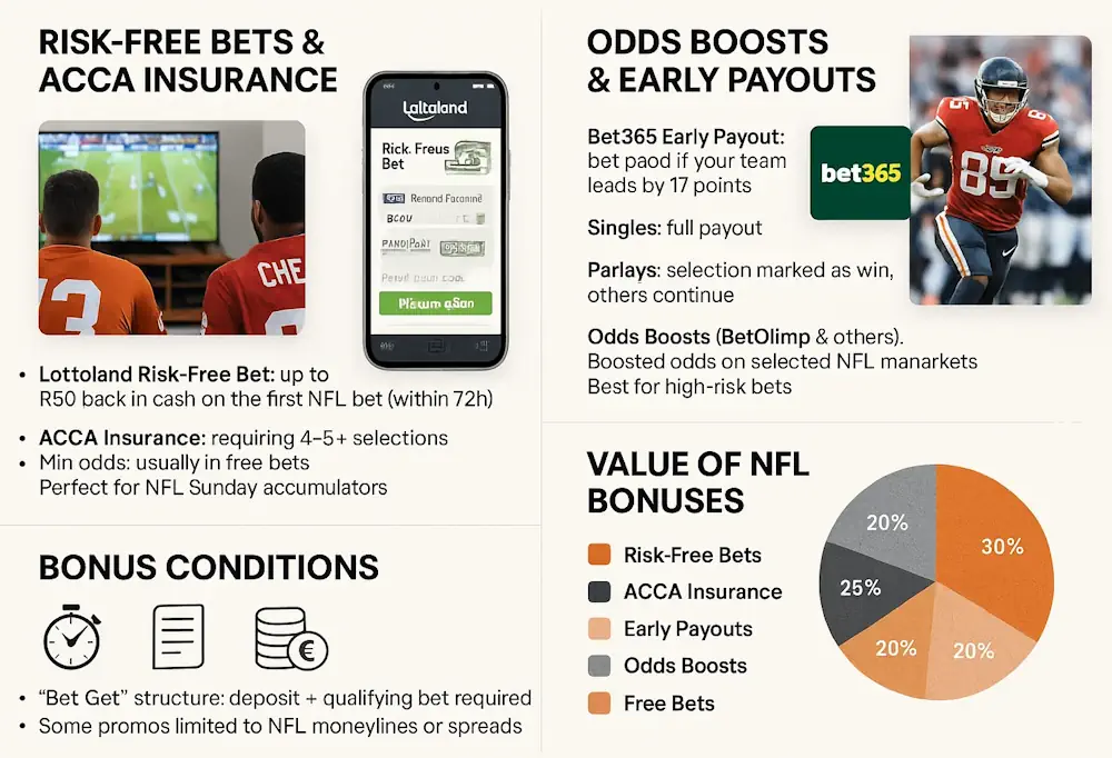 Bonuses & Promotions for NFL Fans Infographic