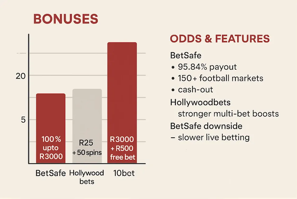 Sportsbook BetSafe vs Other Betting Sites in SA Infographic