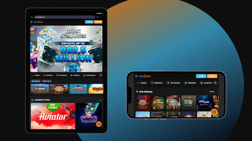LottoStar Sportsbook Mobile Gaming Experience Banner