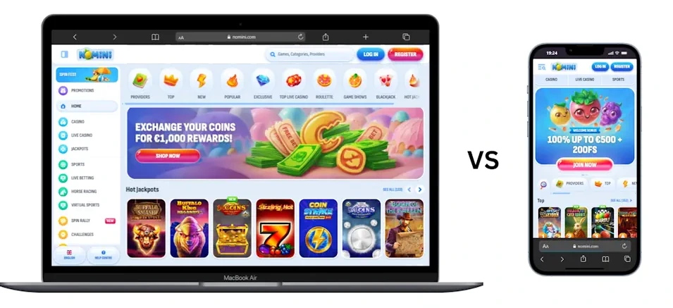 Nomini Sportsbook Mobile and Desktop Version Banner