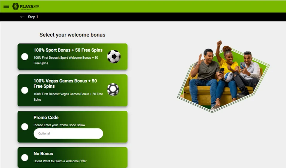 PlayaBets Sportsbook Welcome Bonuses Screenshot