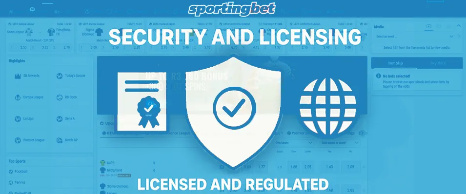 Sportingbet Security and Licensing Banner