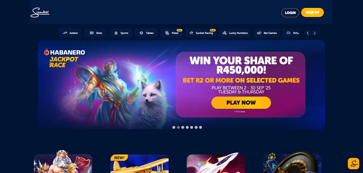Sunbet Overview Screenshot