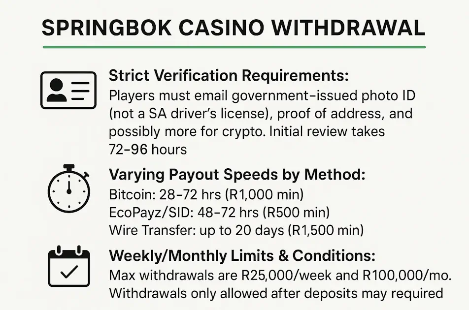 Springbok Casino Withdrawal Process Revealed Infographic