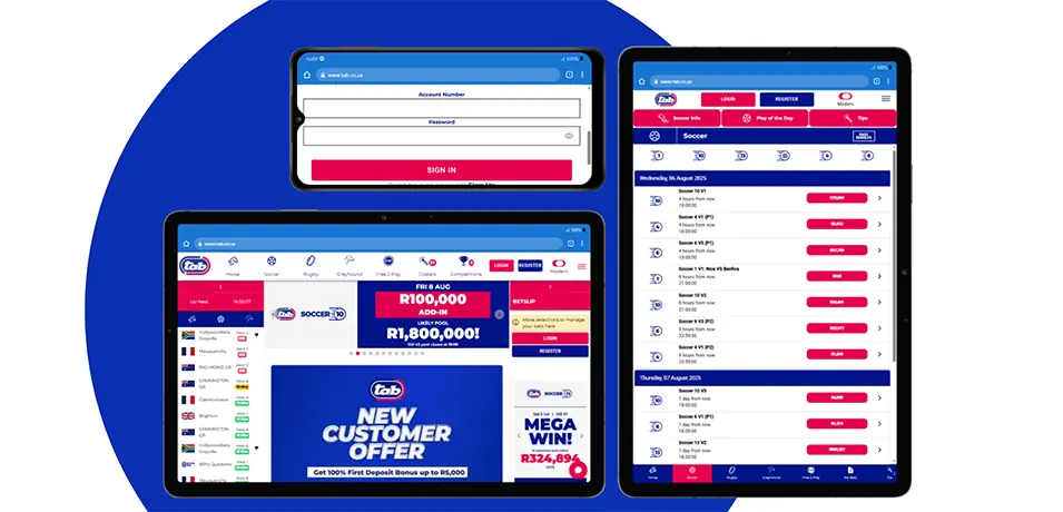 TabOnline Sportsbook User Experience: Mobile, Desktop & Apps Banner