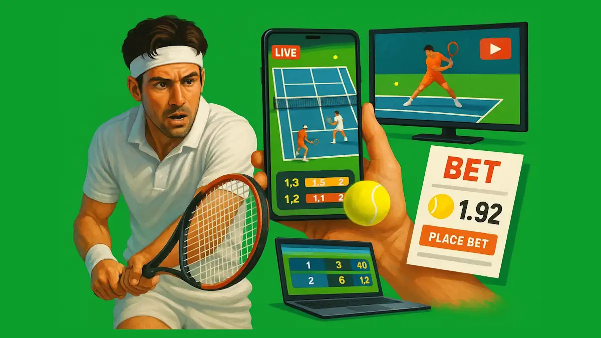 Tennis Live Betting & Streaming Experience Banner