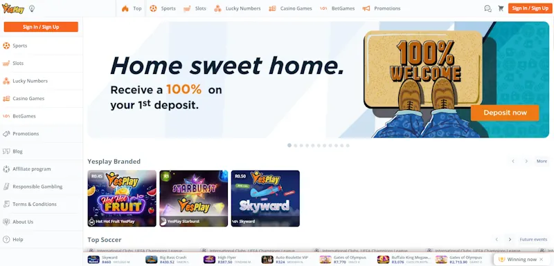 YesPlay Casino screenshot