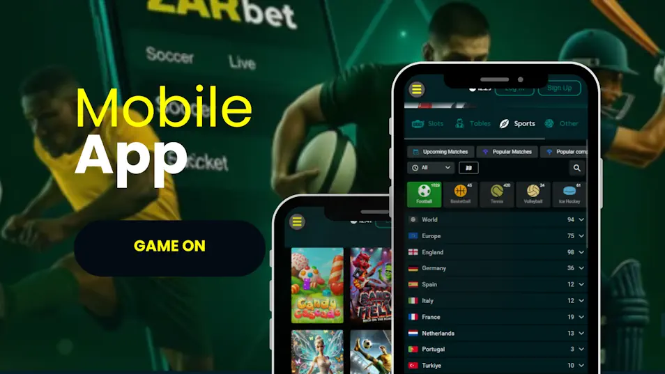 ZARbet Casino Mobile Gaming Capabilities Banner