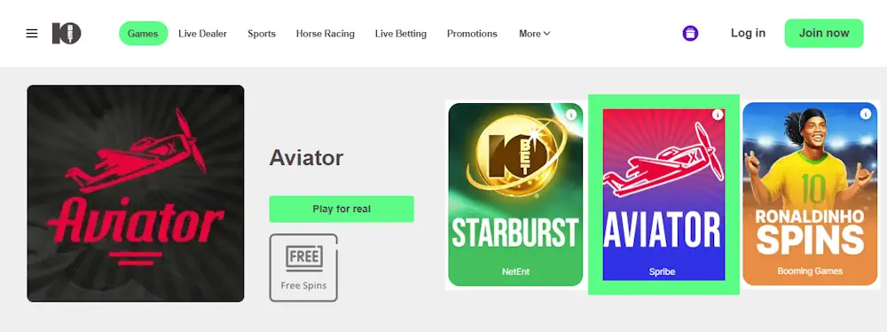 10bet aviator games Screenshot