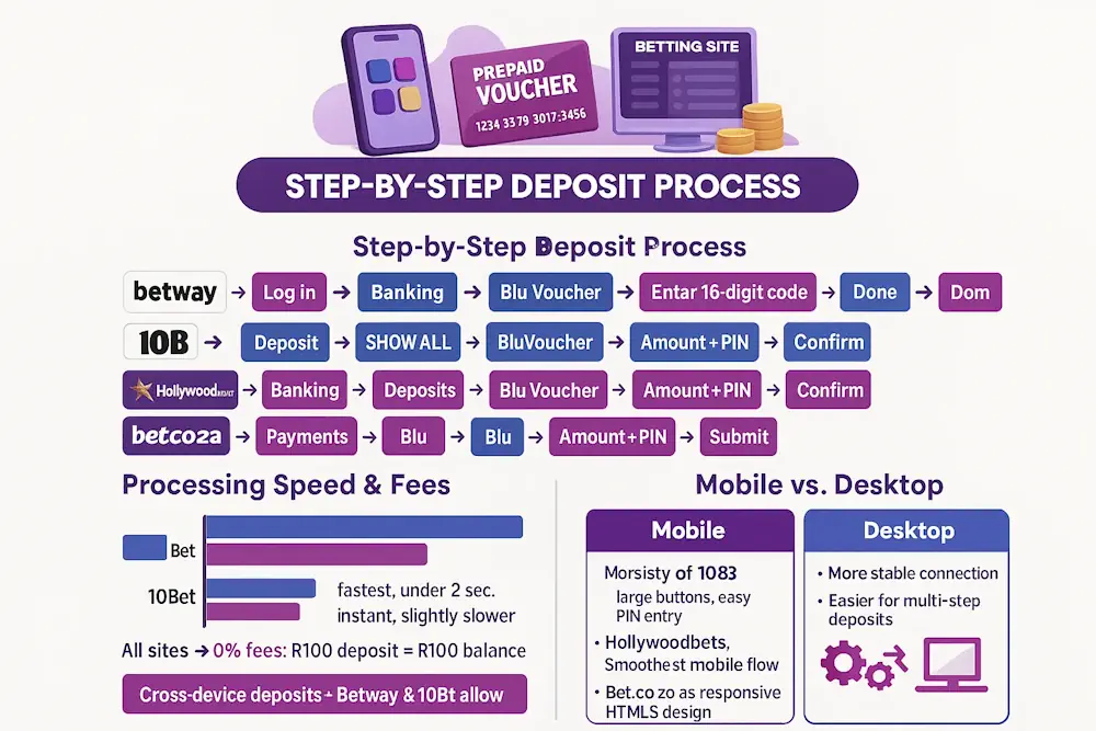 User Experience When Depositing with Blu Voucher Infographic