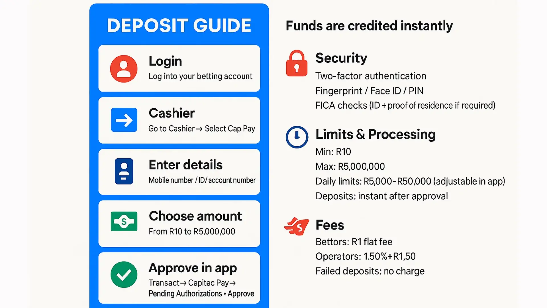 How to Deposit Money Using Capitec Pay Infographic
