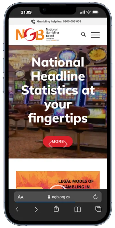 The National Gambling Board (NGB) Website Mobile Screenshot
