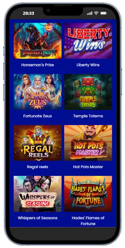 Casino app Thunderbolt Mobile Screenshot