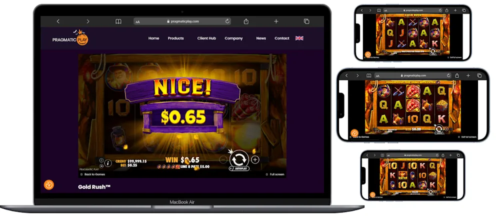 Gold Rush Slot Desktop and Mobile Screenshot