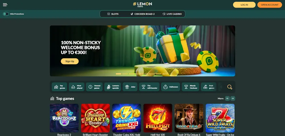 Hot Hot Fruit Slot Lemon Casino Screenshot