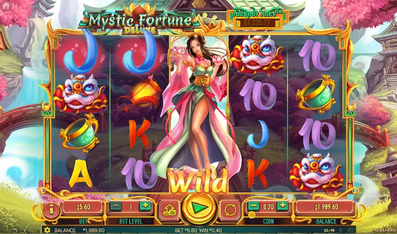Mystic Fortune Deluxe Prive Slot Gameplay Screenshot