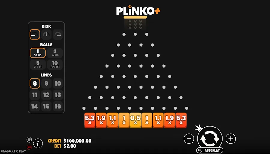 Plinko-plus casinos/games/slots/plinko  Screenshot