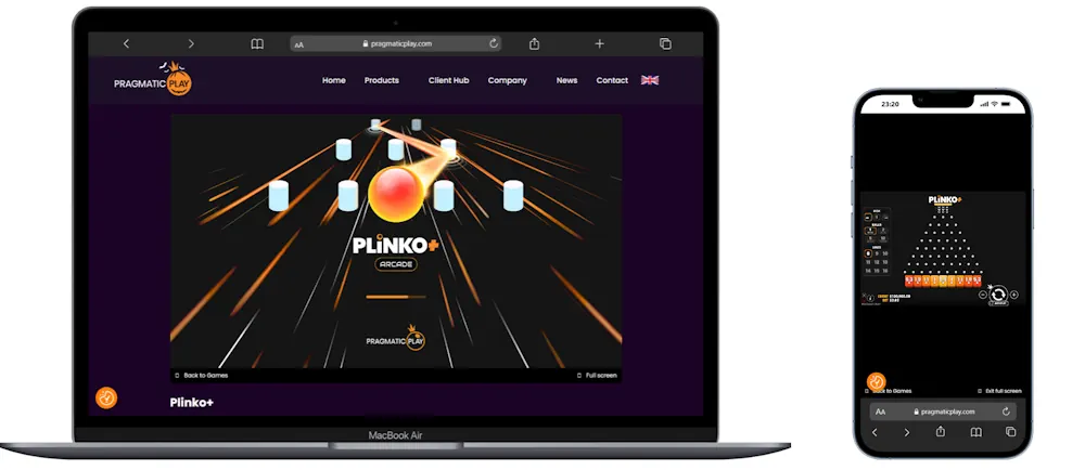 Plinko+ Desktop and Mobile Screenshot