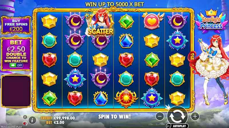 Spina Zonke Slot Starlight Princess Screenshot