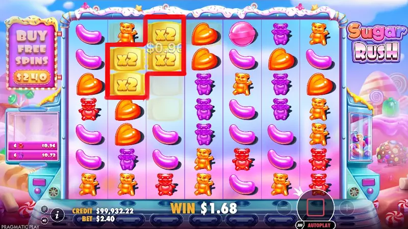 Sugar Rush Slot Mechanics of 2x multiplier Part 3 Screenshot