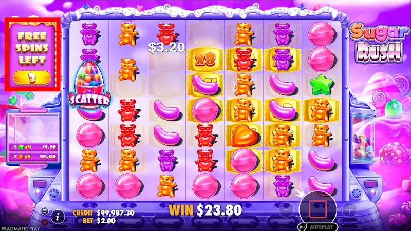 Sugar Rush Slot Mechanics 3 Scatters Part 3 Screenshot